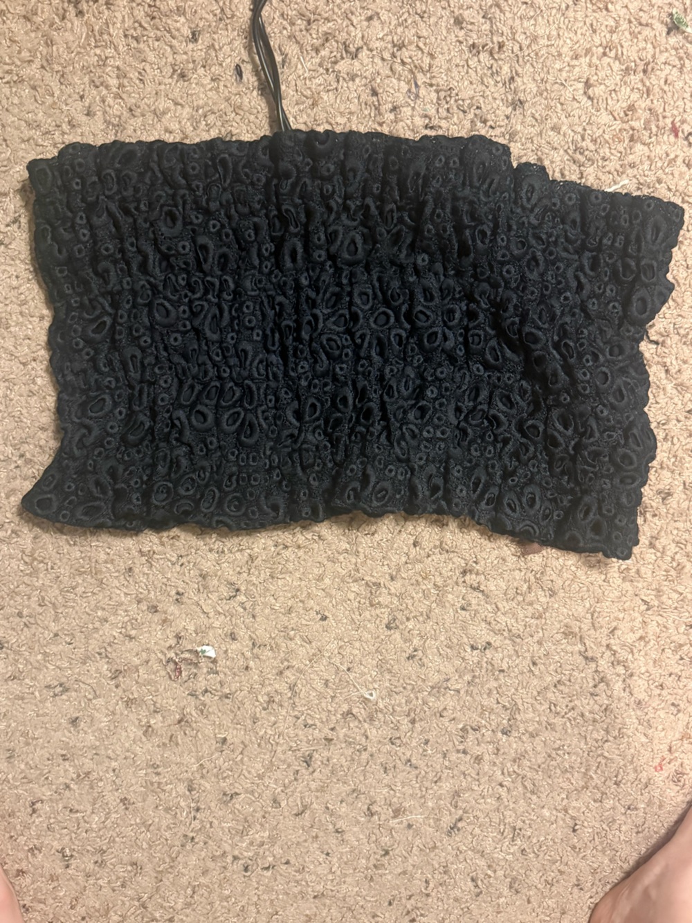 Hill House Smocked Black Lace Top